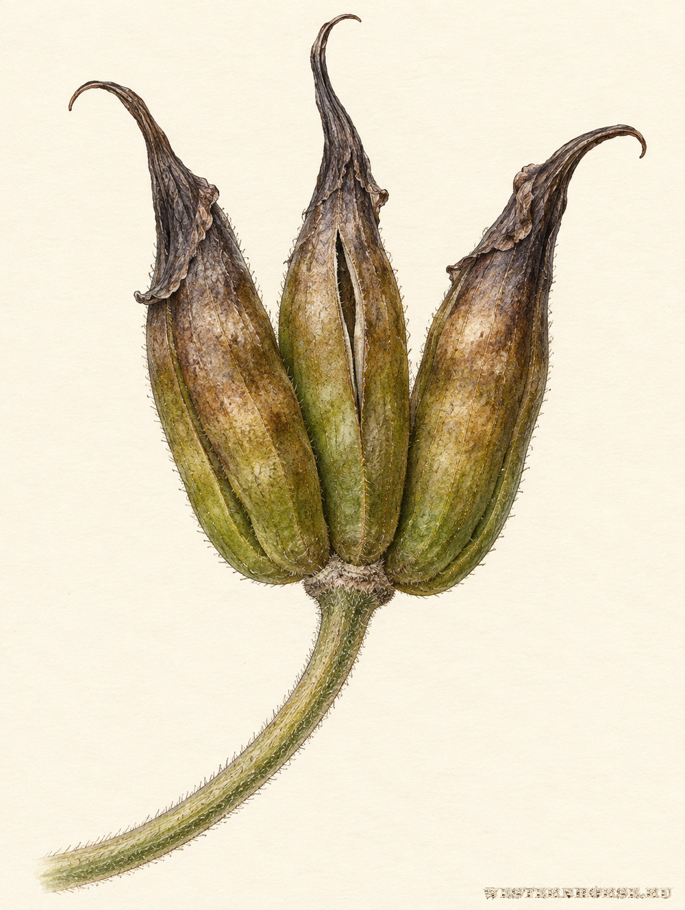 Иллюстрация: Борец северный (Aconitum septentrionale Koelle) — созревание плодов
