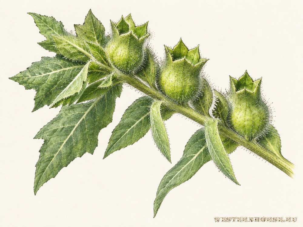 Иллюстрация: Белена чёрная (Hyoscyamus niger L.) — плодовые чашечки
