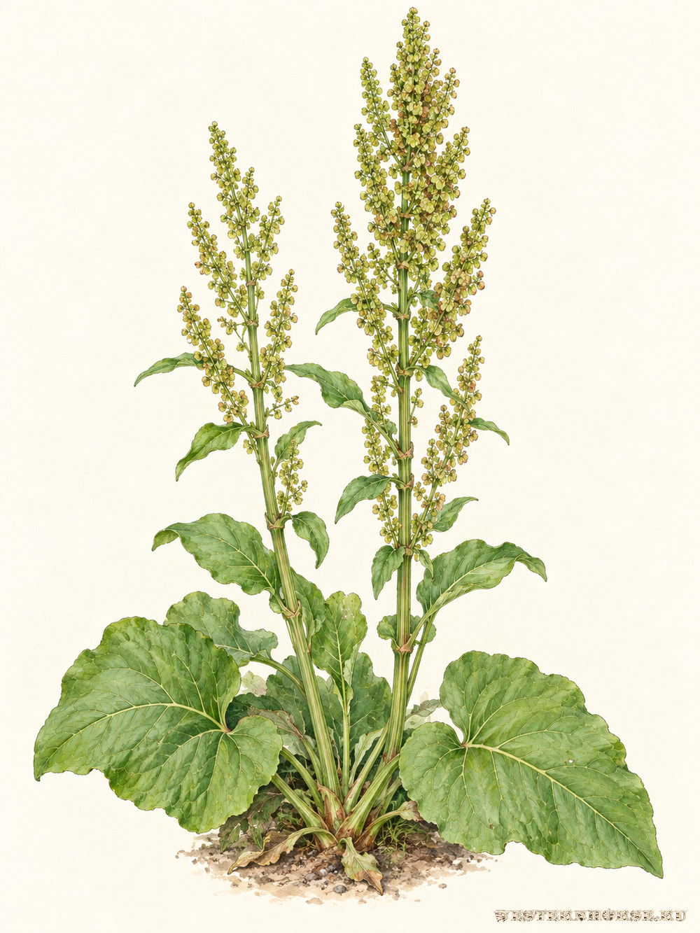 Иллюстрация: Щавель конский (Rumex confertus Willd.) — общий вид растения