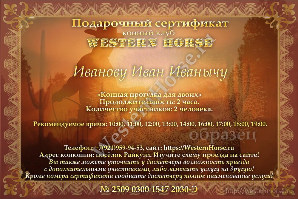 Фото сделано нами. WesternHorse8